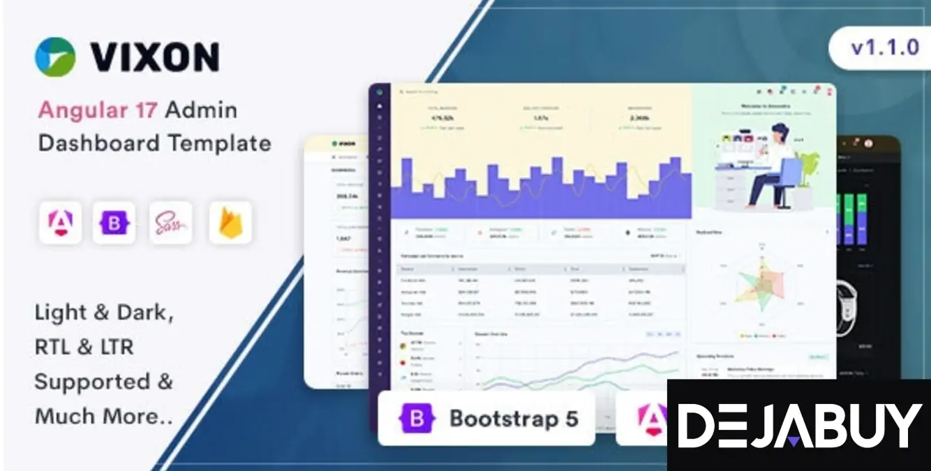 Vixon - Angular 17 Admin & Dashboard Template