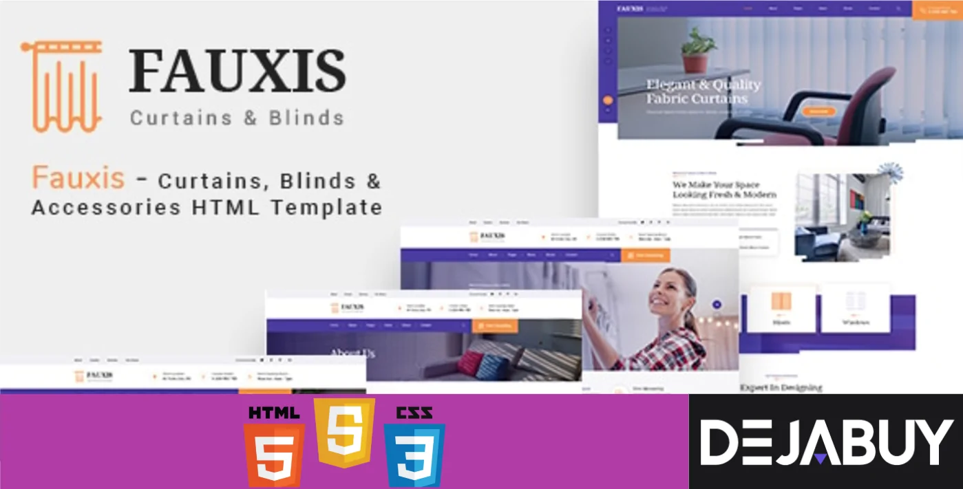 Fauxis - Windows Curtains & Doors Service HTML Template