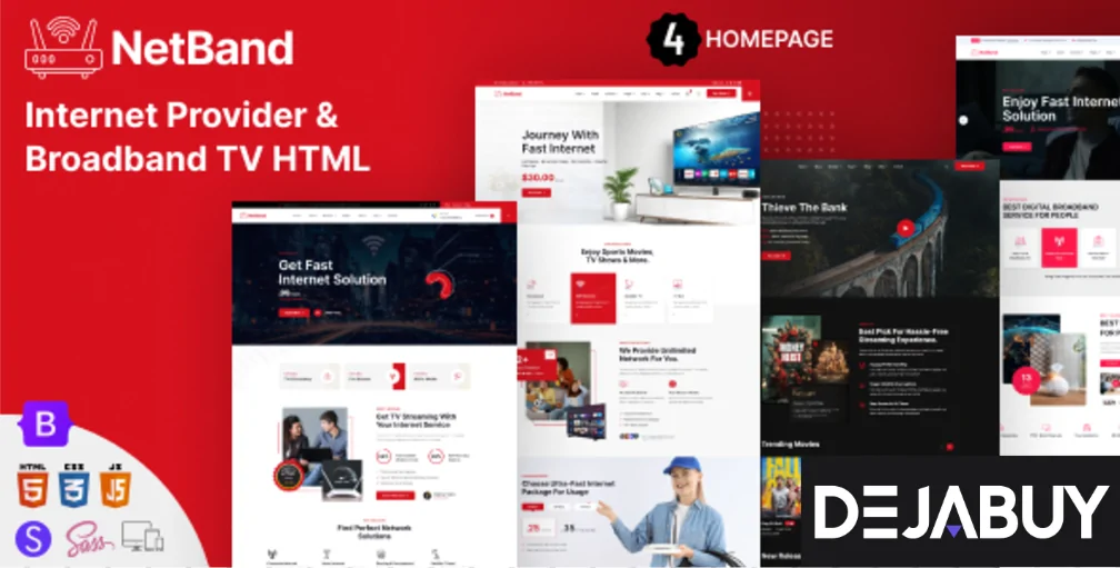 NetBand - Internet Provider and Broadband TV HTML Template