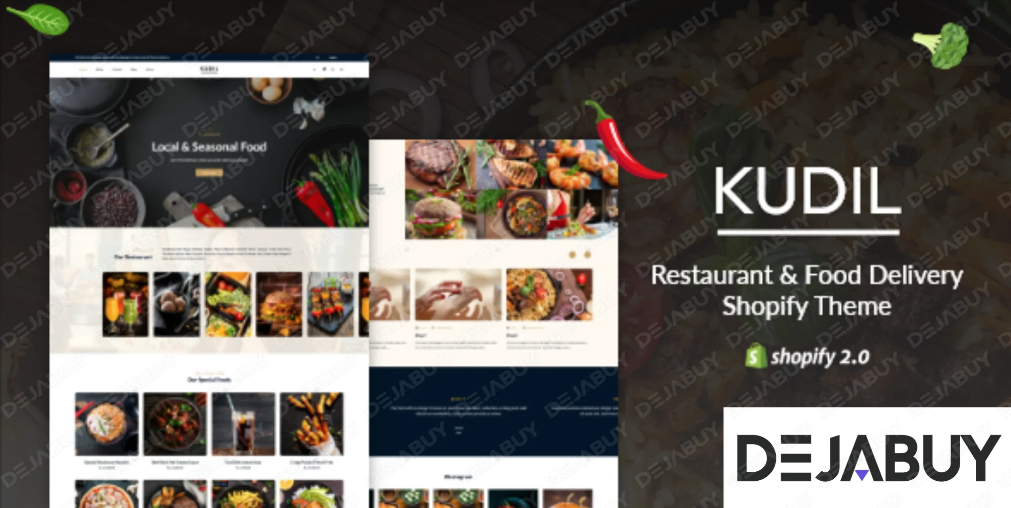 Kudil - Restaurant Menu, Food eCommerce Store Shopify Theme