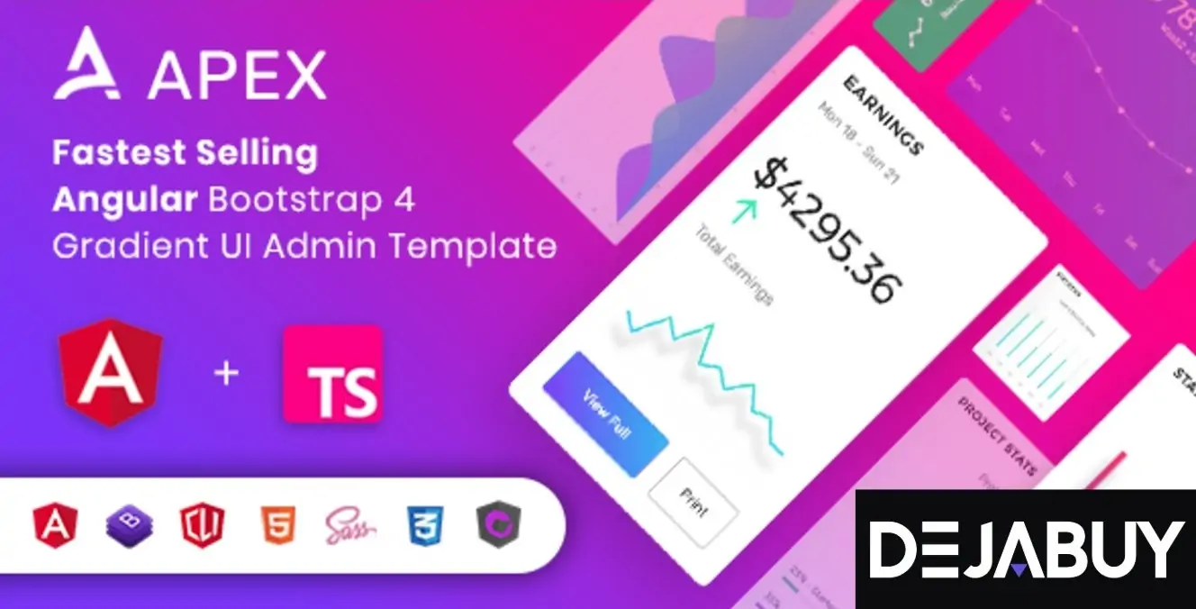 Apex - Angular 14+ & Bootstrap 4 HTML Admin Template