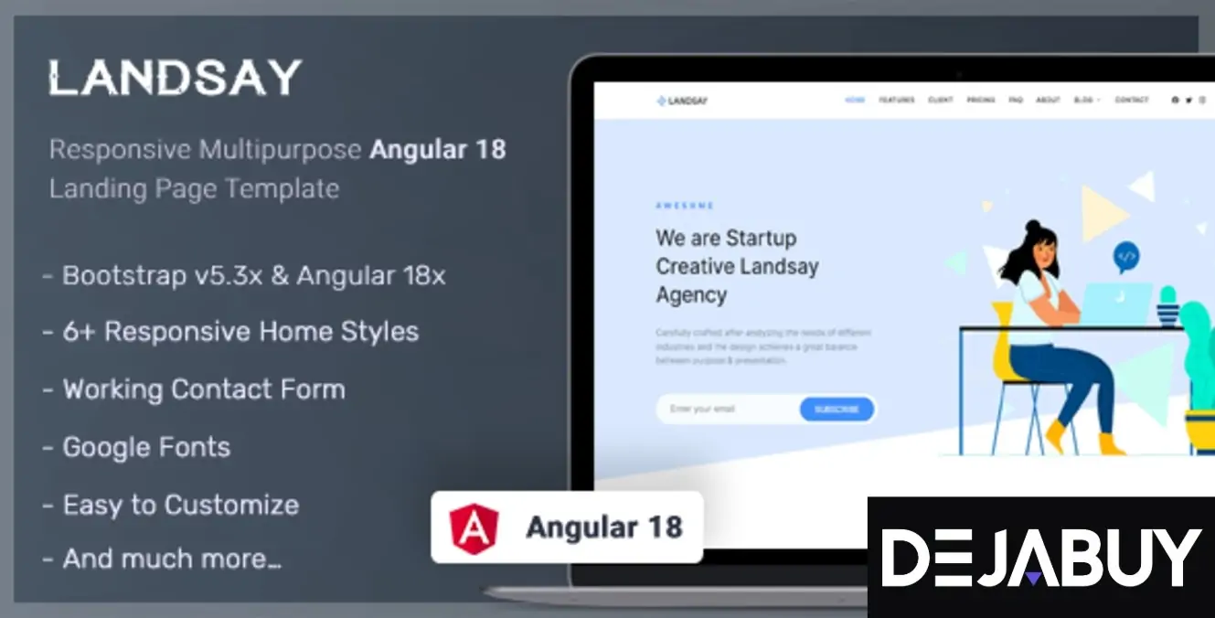 Landsay - Angular 18 Landing Page Template