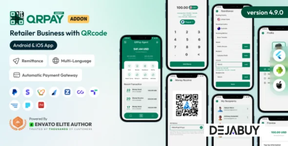 QRPay Agent v4.9.0 - Retailer Business with QR Code Android and iOS App