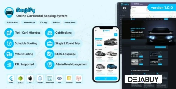 Rentify v1.0.0 - Online Car Rental Booking System Full Solution