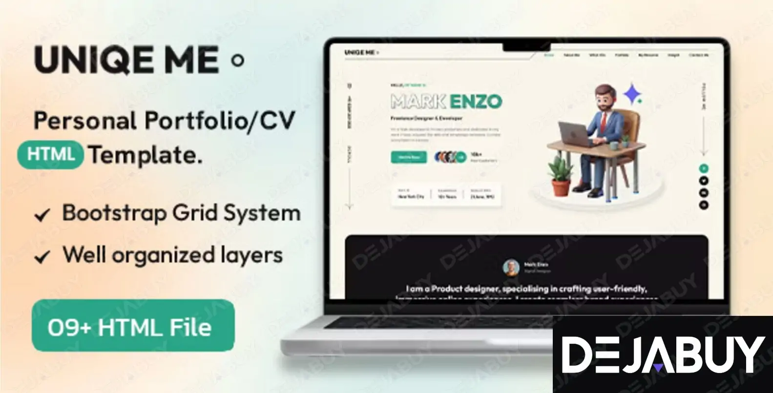 Uniqeme - Personal Portfolio HTML Template