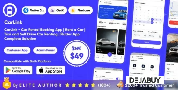 CarLink v1.2 - Car Rental Booking App - Rent a Car - Taxi and Self Drive Car Renting - Complete Solu