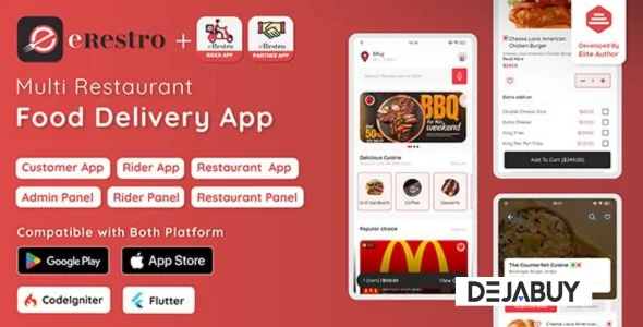 eRestro v1.2.6 - Multi Restaurant Flutter App - nulled