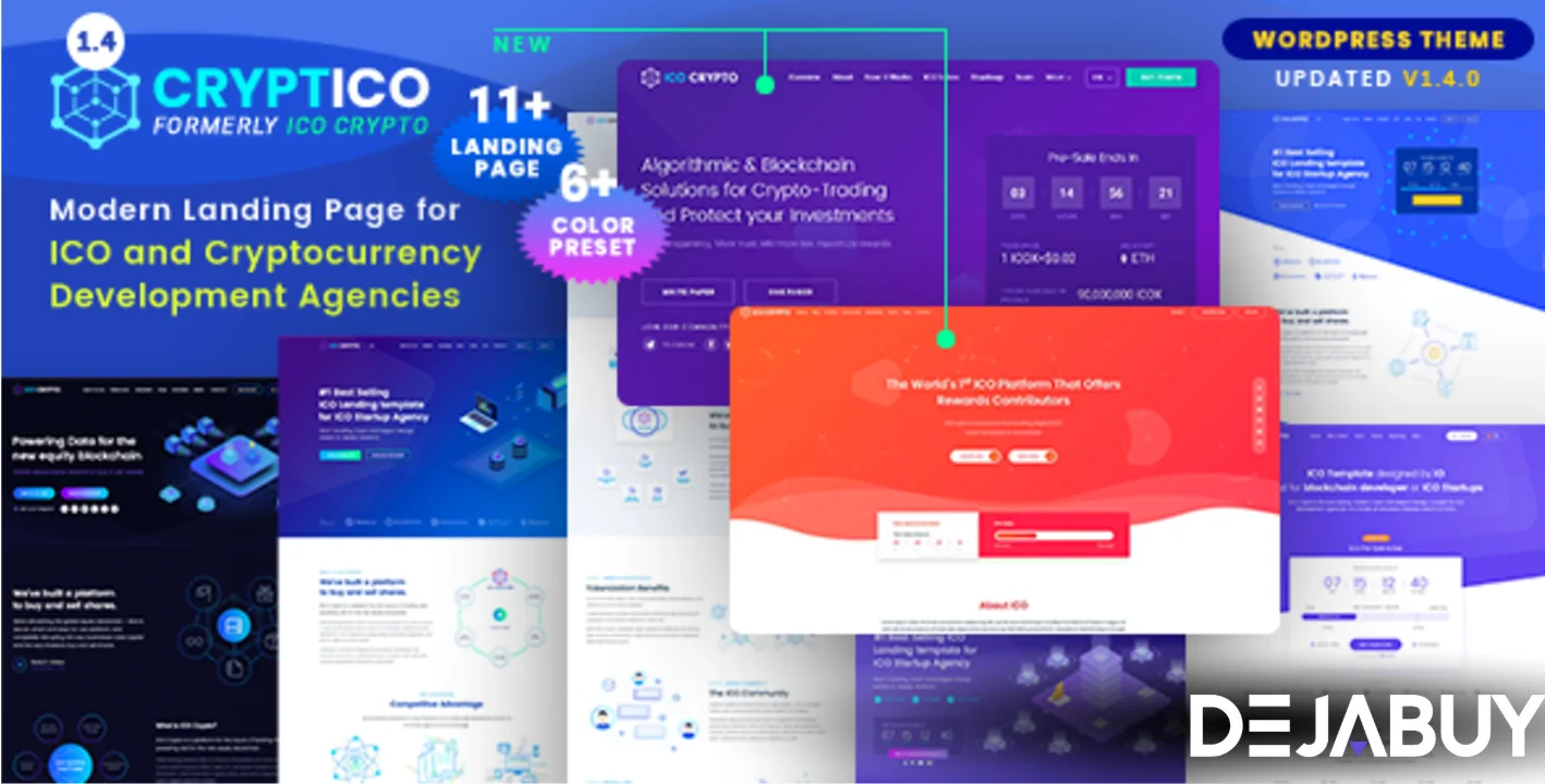 Cryptico - ICO Crypto Landing & Cryptocurrency WordPress Theme